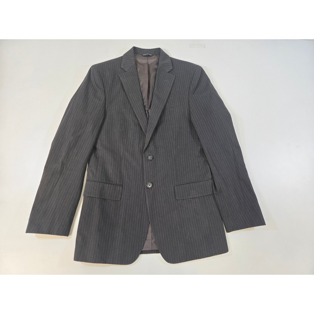 Banana Republic Mens Pinstripe Blazer 36R Brown Cotton Blend Sport Coat